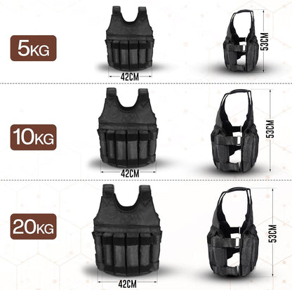 Weighted Vest (5–20KG) – Adjustable Training Vest for Running & Strength Workouts