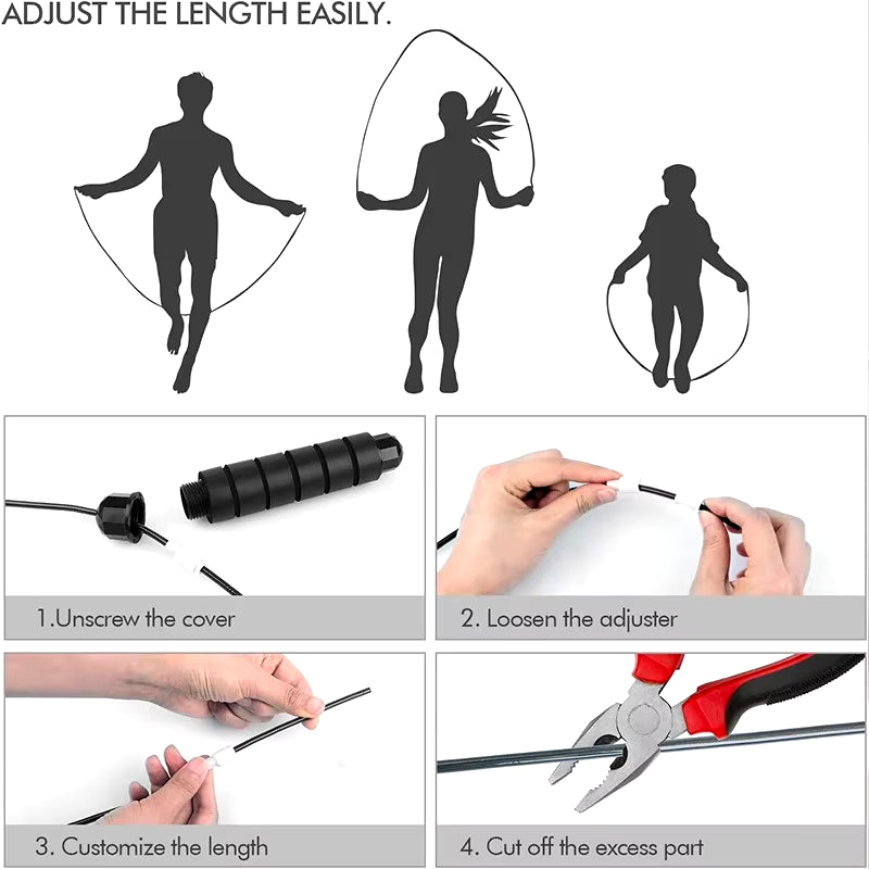 Speed Jump Rope – Adjustable Tangle-Free Rope with Foam Handles