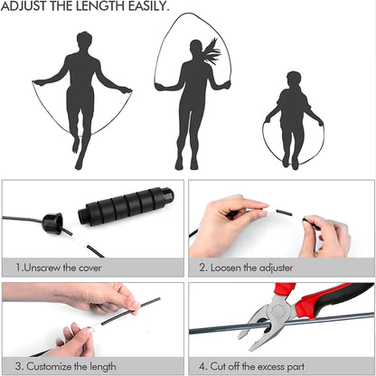Speed Jump Rope – Adjustable Tangle-Free Rope with Foam Handles