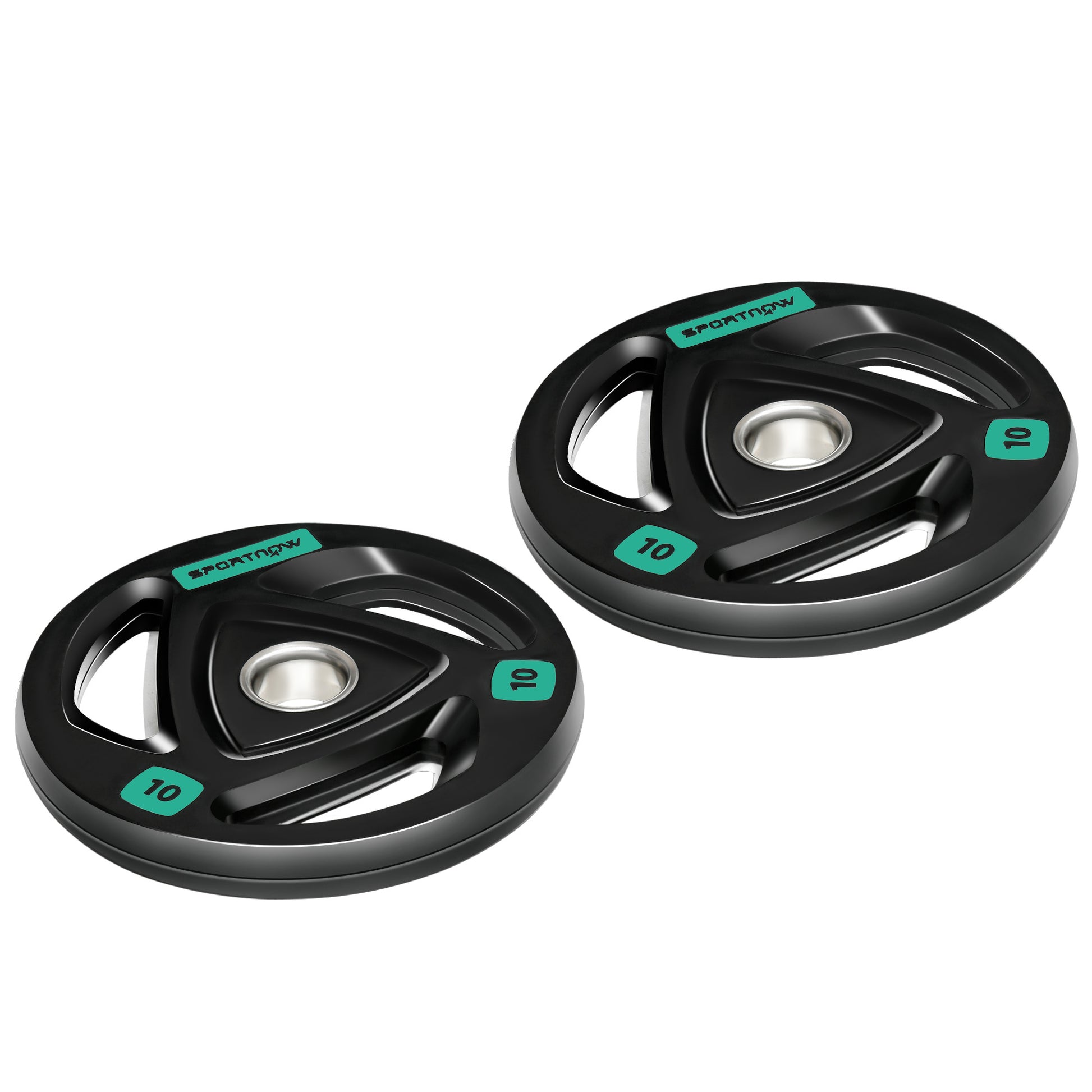 2 x 10KG Olympic Weight Plates – Tri-Grip Design (5cm Hole)
