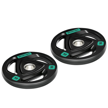 2 x 10KG Olympic Weight Plates – Tri-Grip Design (5cm Hole)