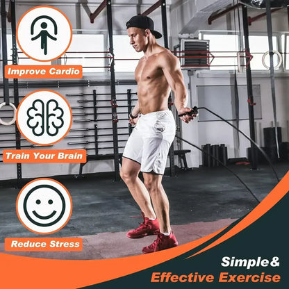 Flow Rope Weighted Fitness Skipping Rope for Women Men Heavy Ropes for Adults Training Home Gym and Outdoor Exercise