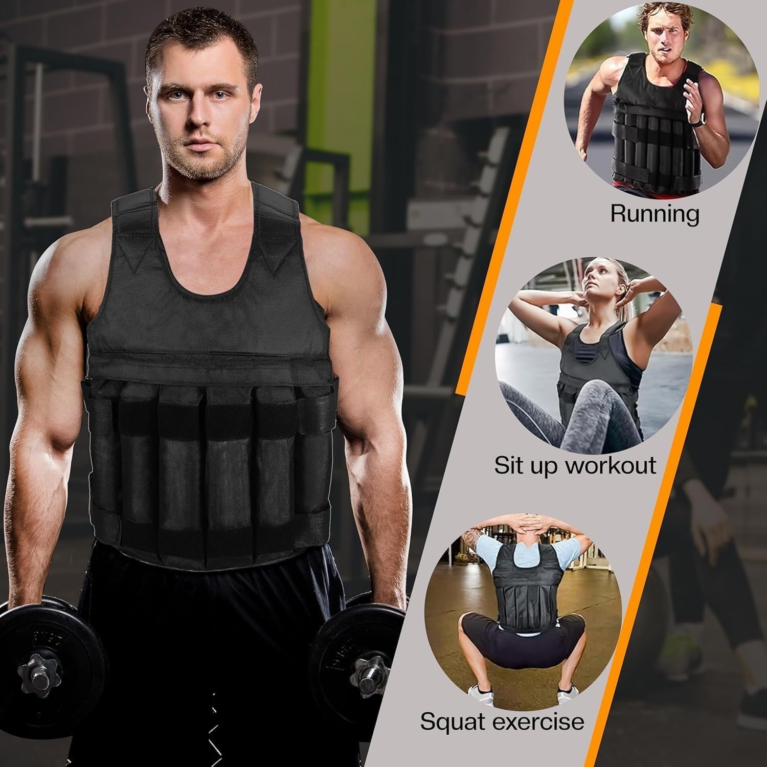 Weighted Vest (5–20KG) – Adjustable Training Vest for Running & Strength Workouts
