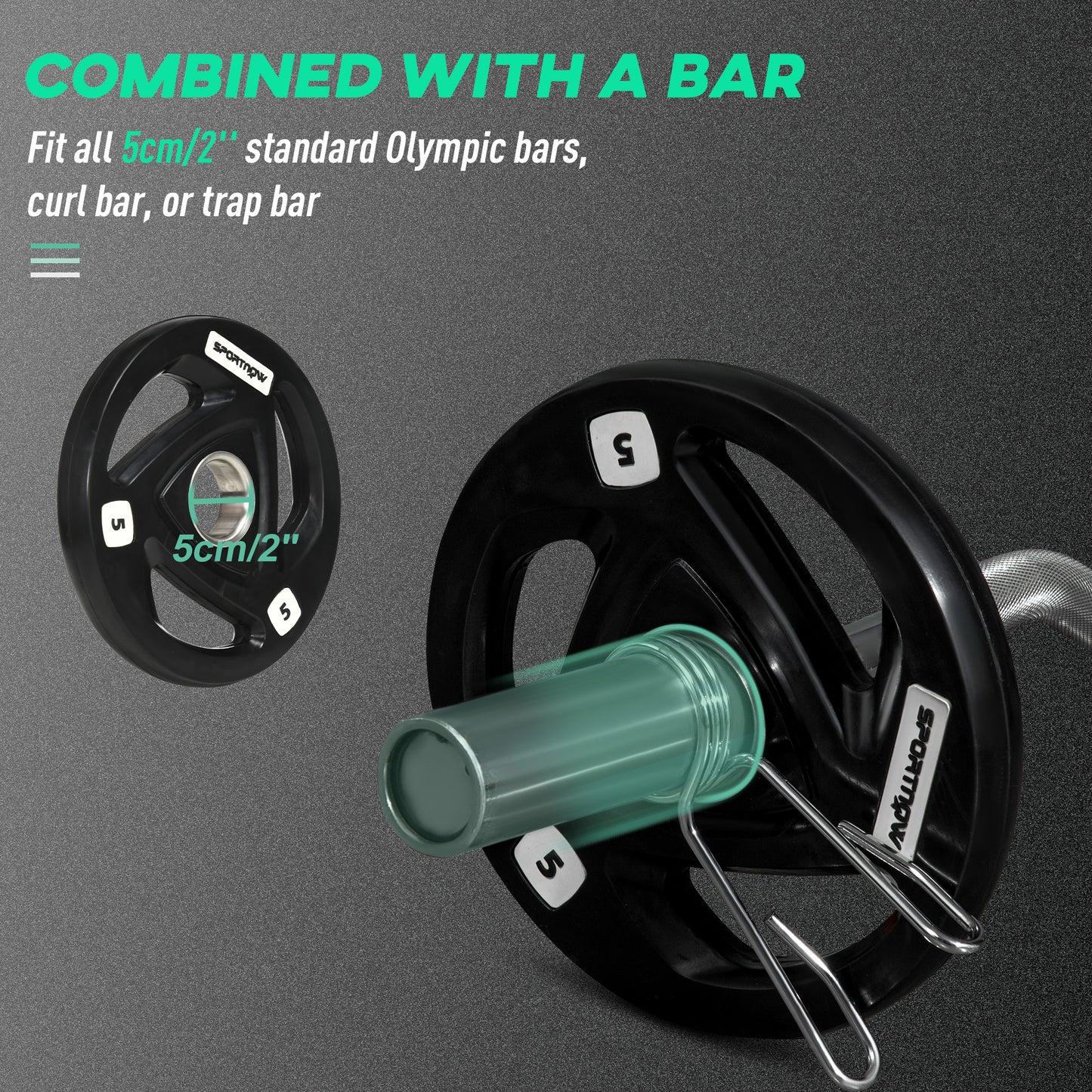 2 x 10KG Olympic Weight Plates – Tri-Grip Design (5cm Hole)