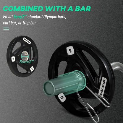 2 x 10KG Olympic Weight Plates – Tri-Grip Design (5cm Hole)