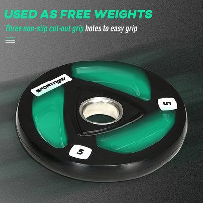2 x 10KG Olympic Weight Plates – Tri-Grip Design (5cm Hole)