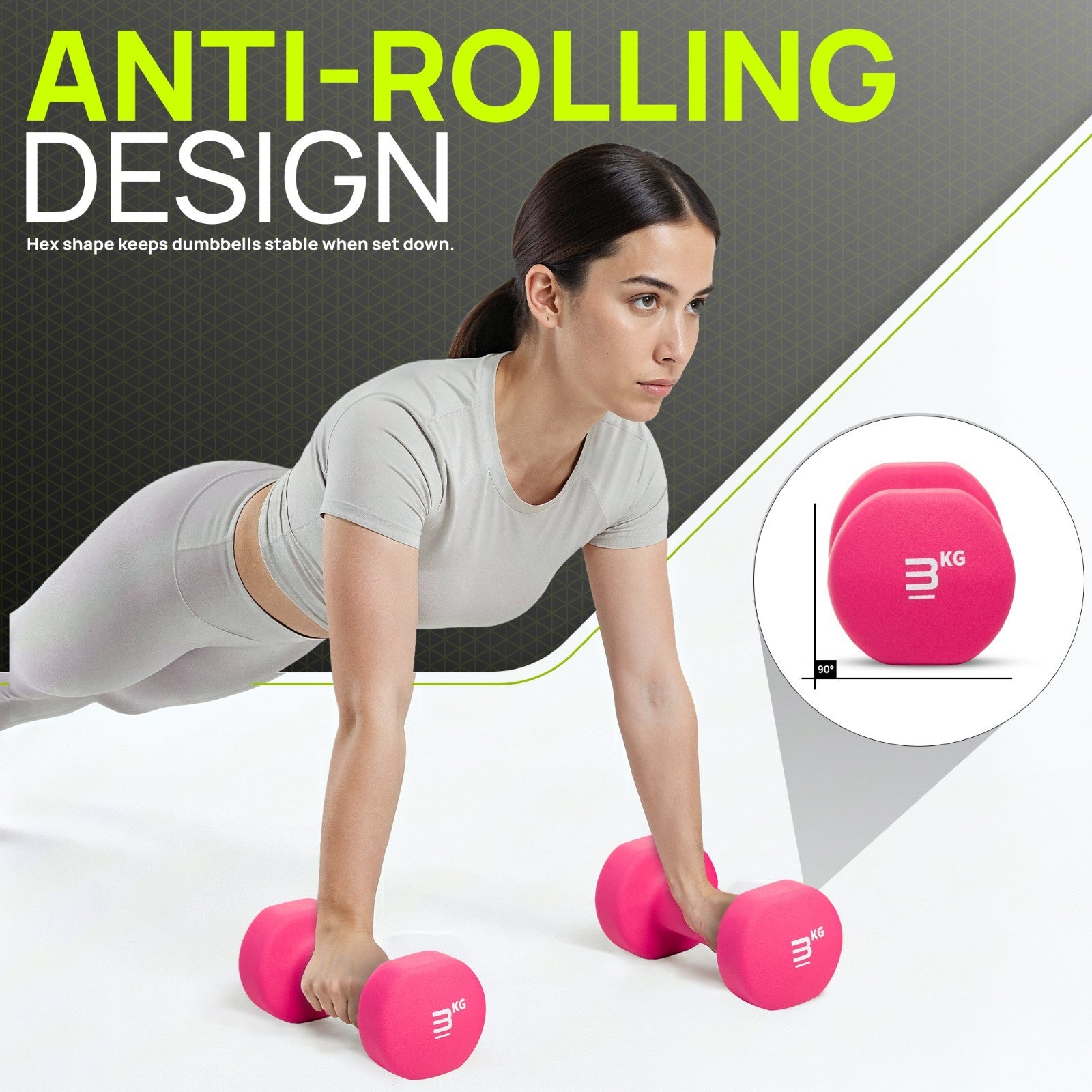Neoprene Dumbbells (Pair) – Hand Weights for Home & Fitness Training