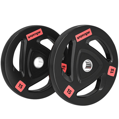 2 x 10KG Olympic Weight Plates – Tri-Grip Design (5cm Hole)