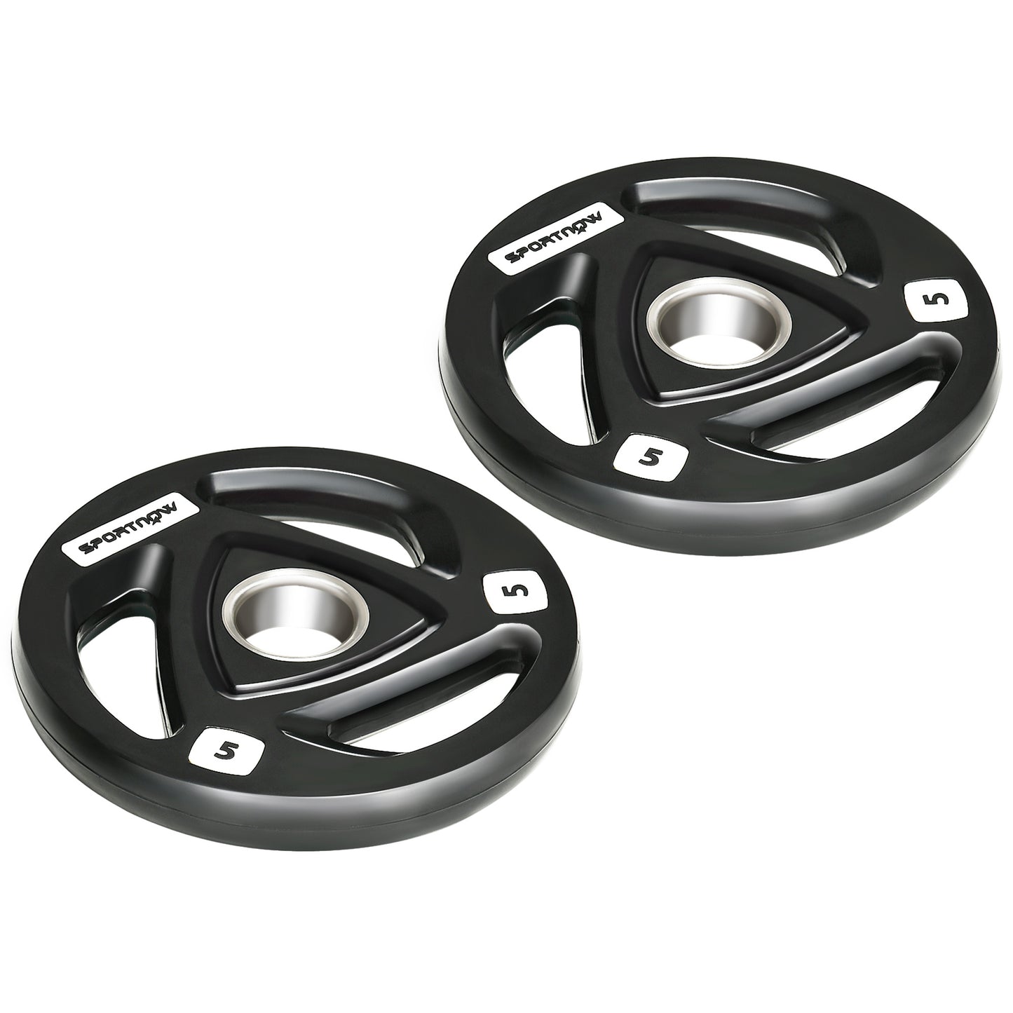 2 x 10KG Olympic Weight Plates – Tri-Grip Design (5cm Hole)