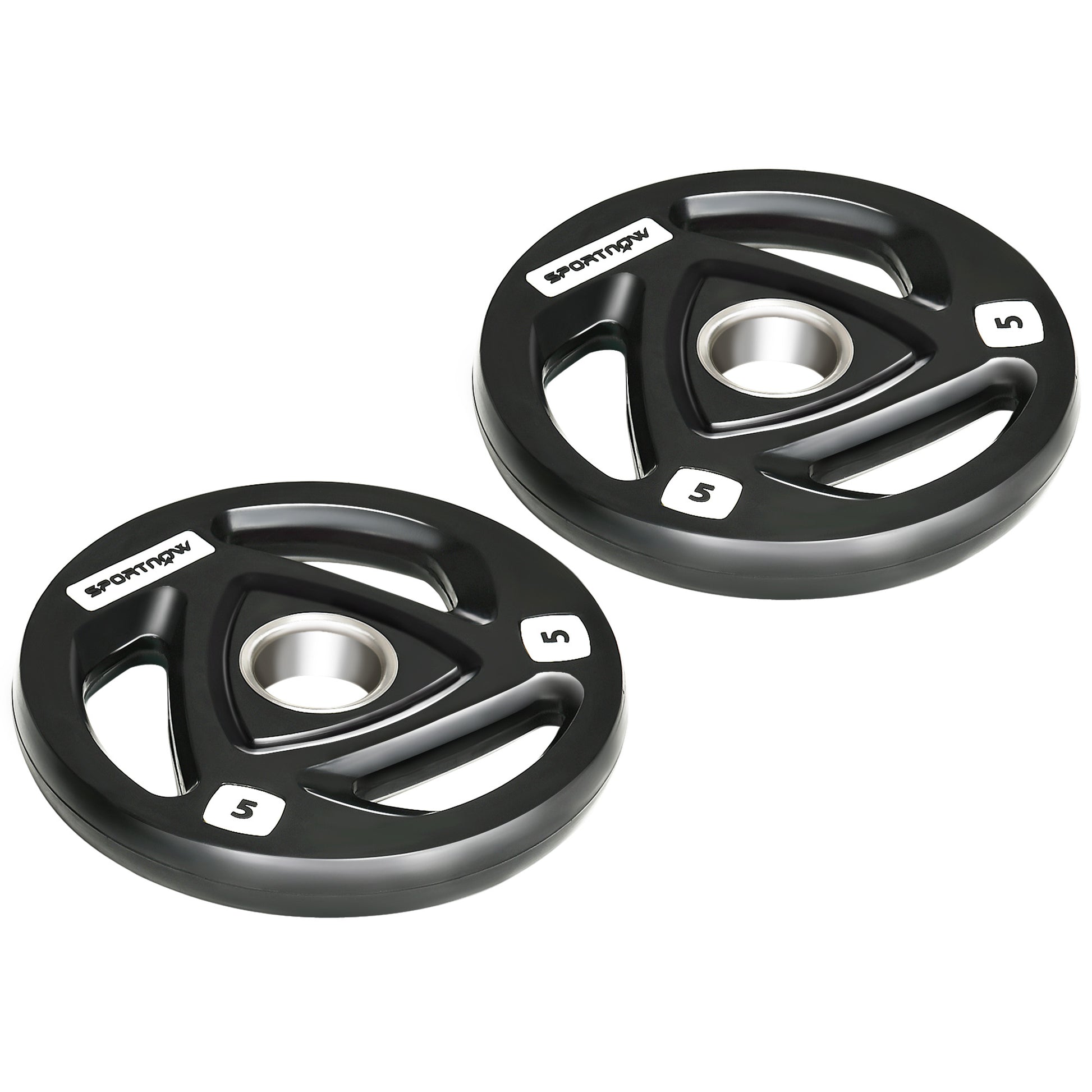 2 x 10KG Olympic Weight Plates – Tri-Grip Design (5cm Hole)