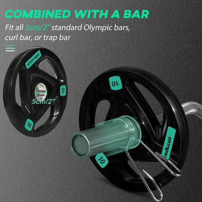 2 x 10KG Olympic Weight Plates – Tri-Grip Design (5cm Hole)