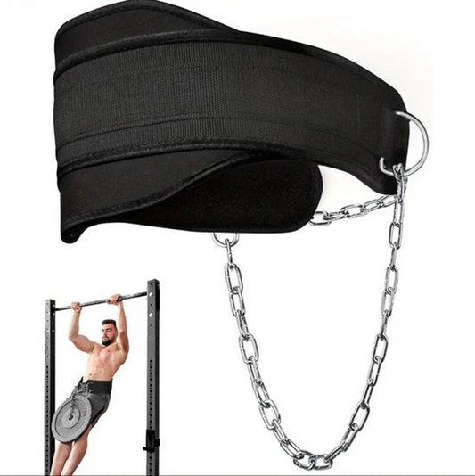 Dip Belt with Chain – Adjustable Weightlifting Belt for Pull-Ups & Dips