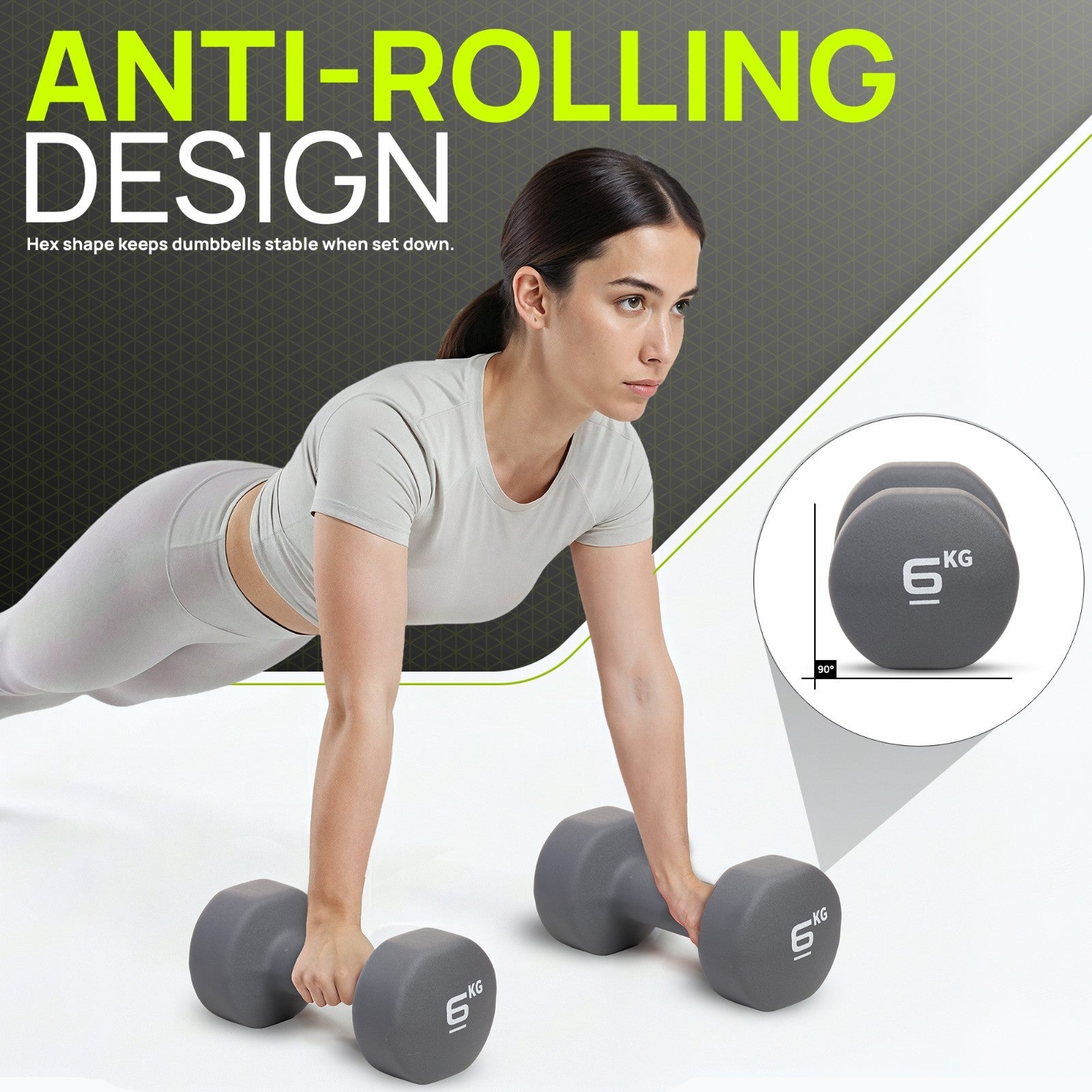 Neoprene Dumbbells (Pair) – Hand Weights for Home & Fitness Training
