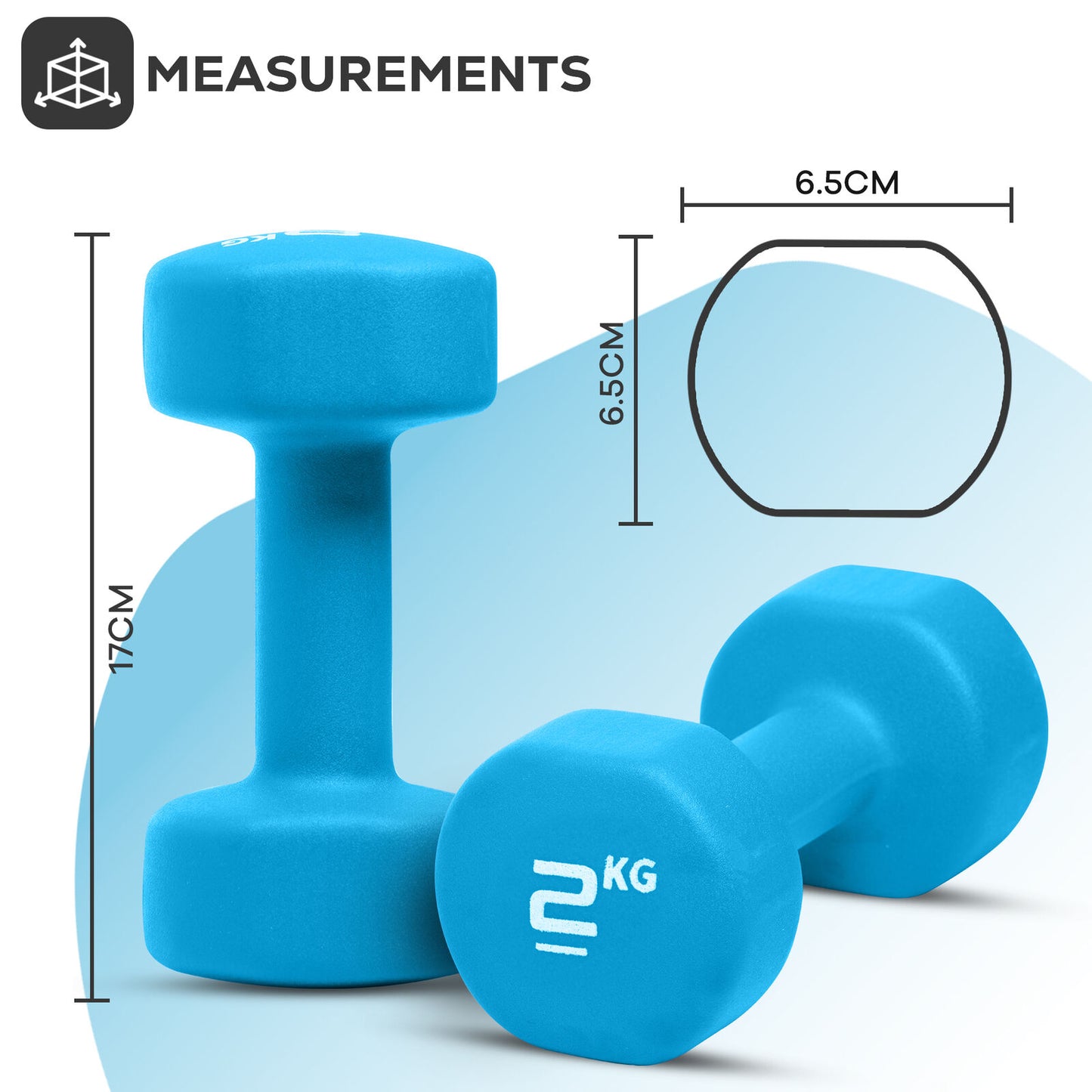 Neoprene Dumbbells (Pair) – Hand Weights for Home & Fitness Training