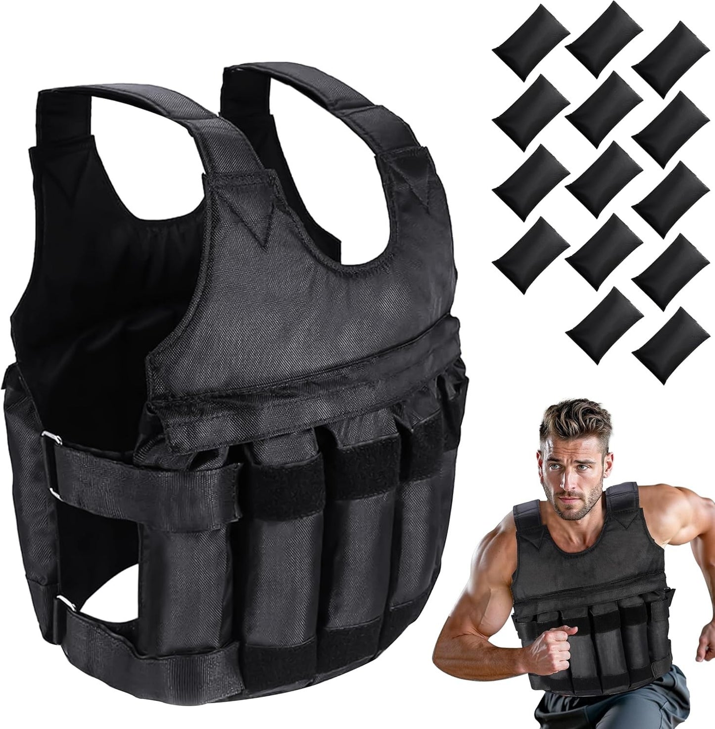 Weighted Vest (5–20KG) – Adjustable Training Vest for Running & Strength Workouts