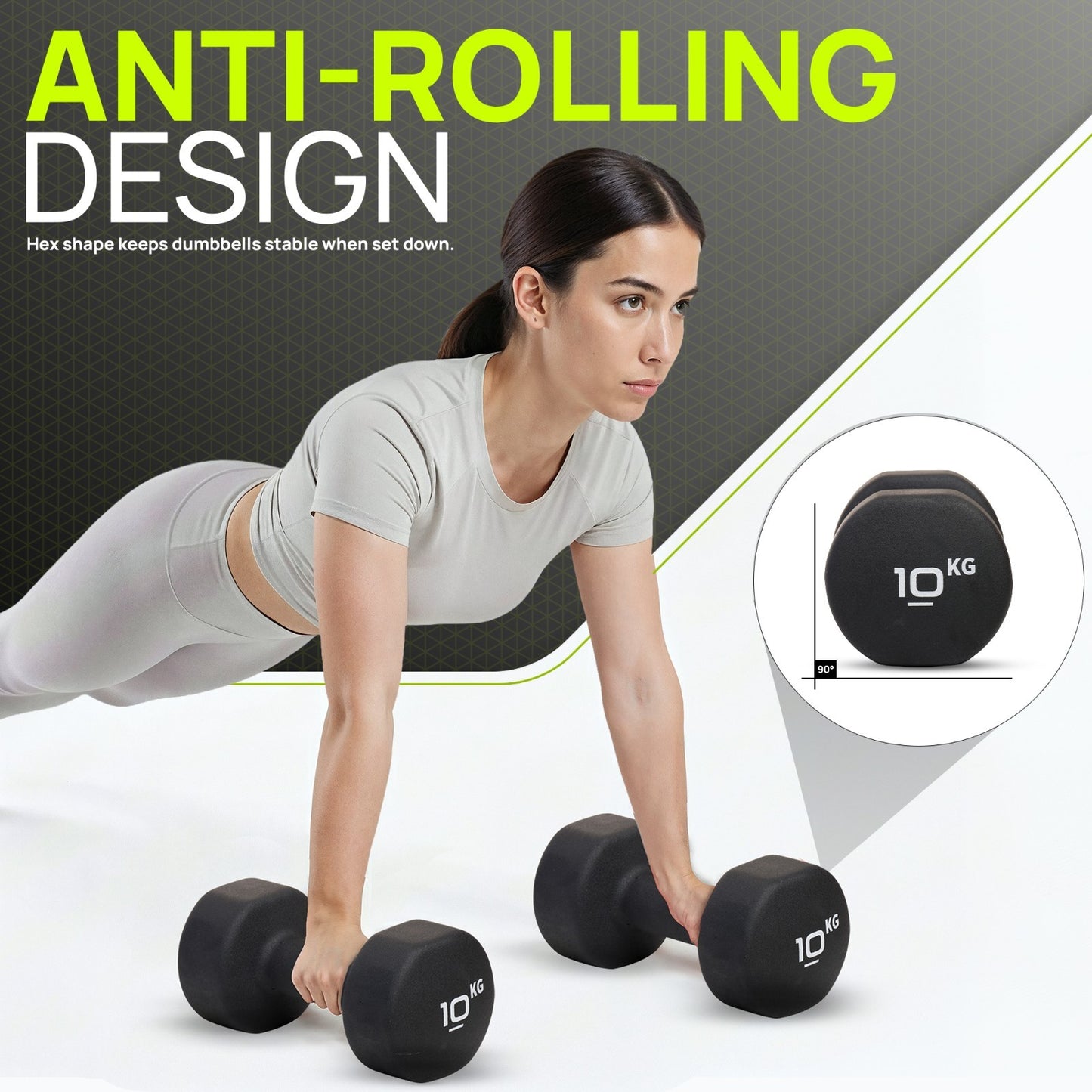 Neoprene Dumbbells (Pair) – Hand Weights for Home & Fitness Training
