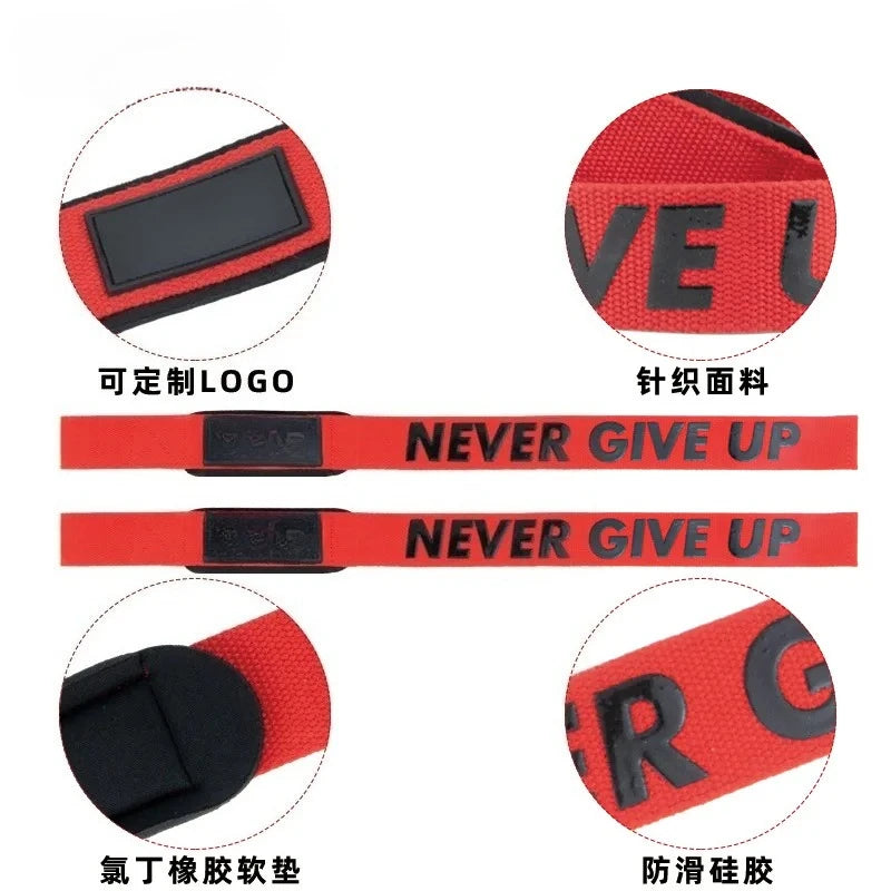 1Pair Non-Slip Strap Gym Dumbbell Workout Weights Lifting Straps Crossfit Fitness Equipment Wrist Wrap Lift Exercise Training