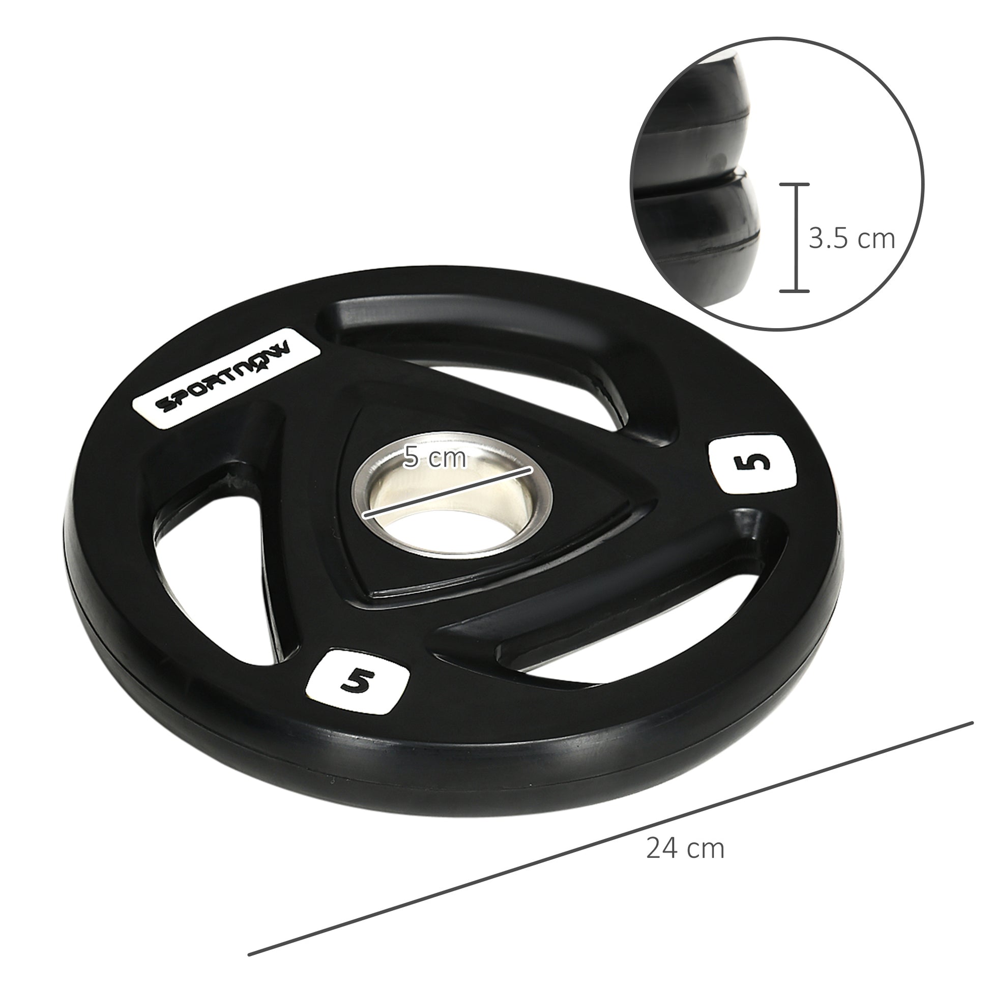 2 x 10KG Olympic Weight Plates – Tri-Grip Design (5cm Hole)