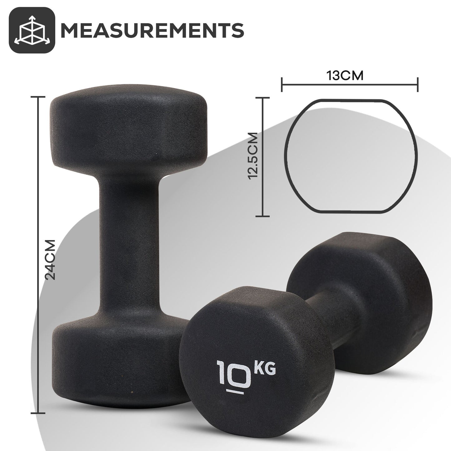 Neoprene Dumbbells (Pair) – Hand Weights for Home & Fitness Training