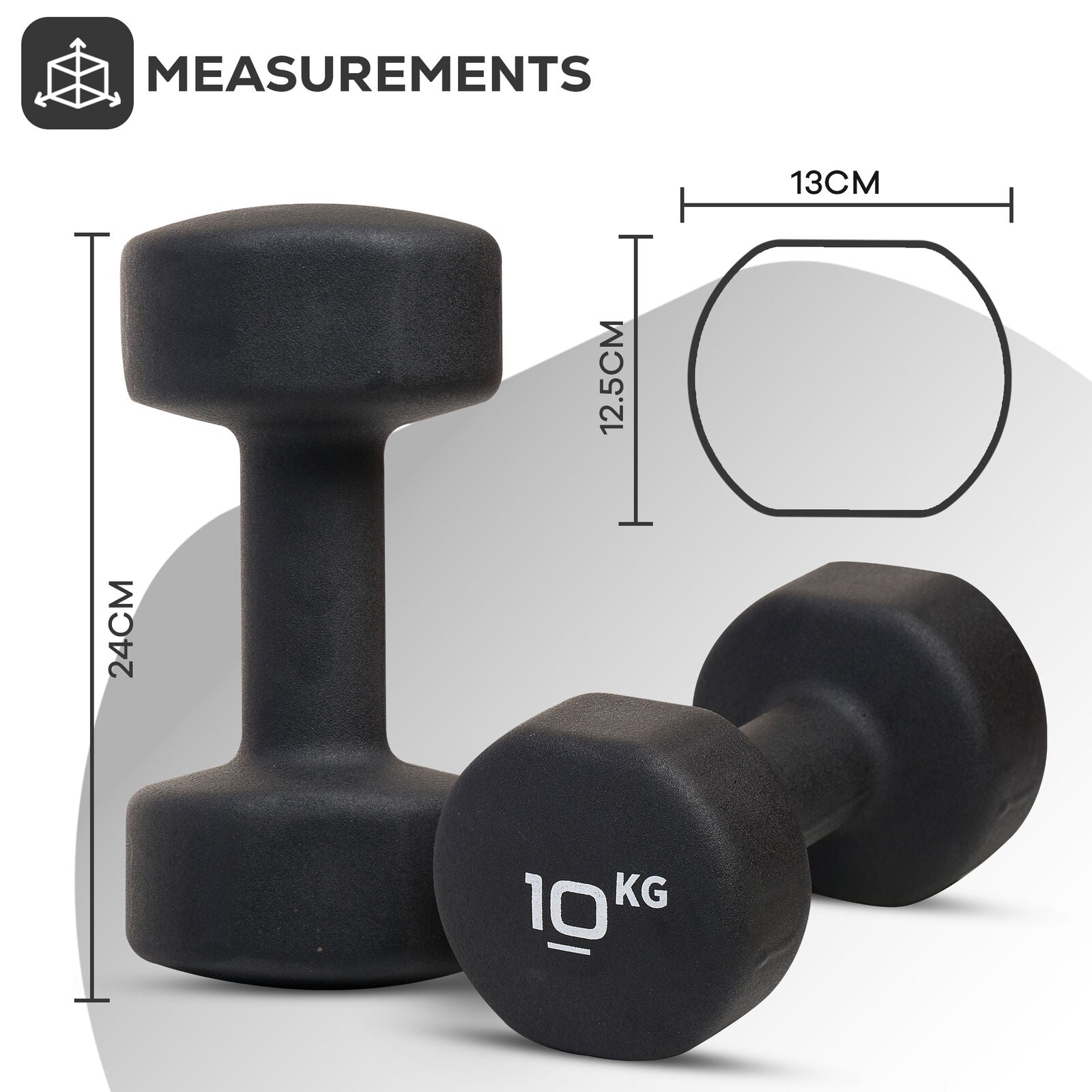 Neoprene Dumbbells (Pair) – Hand Weights for Home & Fitness Training