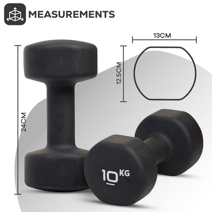 Neoprene Dumbbells (Pair) – Hand Weights for Home & Fitness Training
