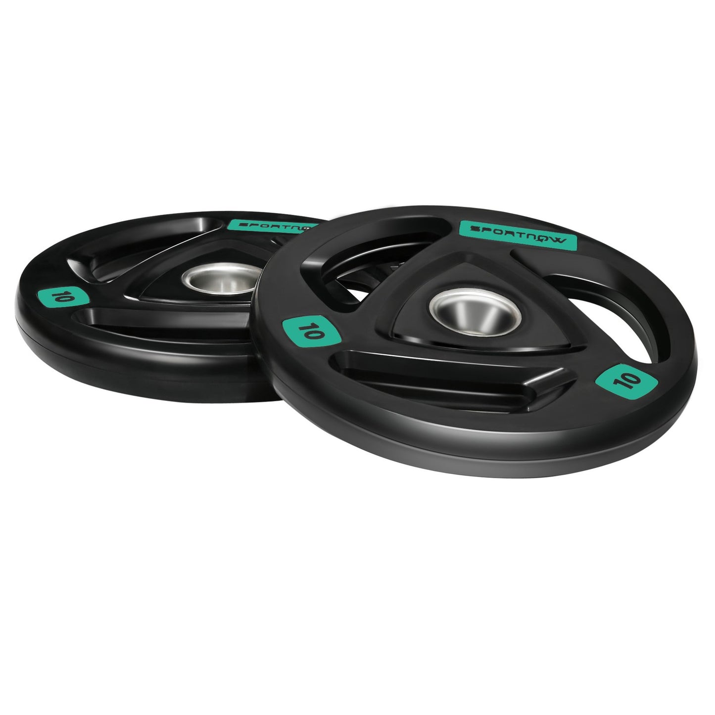 2 x 10KG Olympic Weight Plates – Tri-Grip Design (5cm Hole)