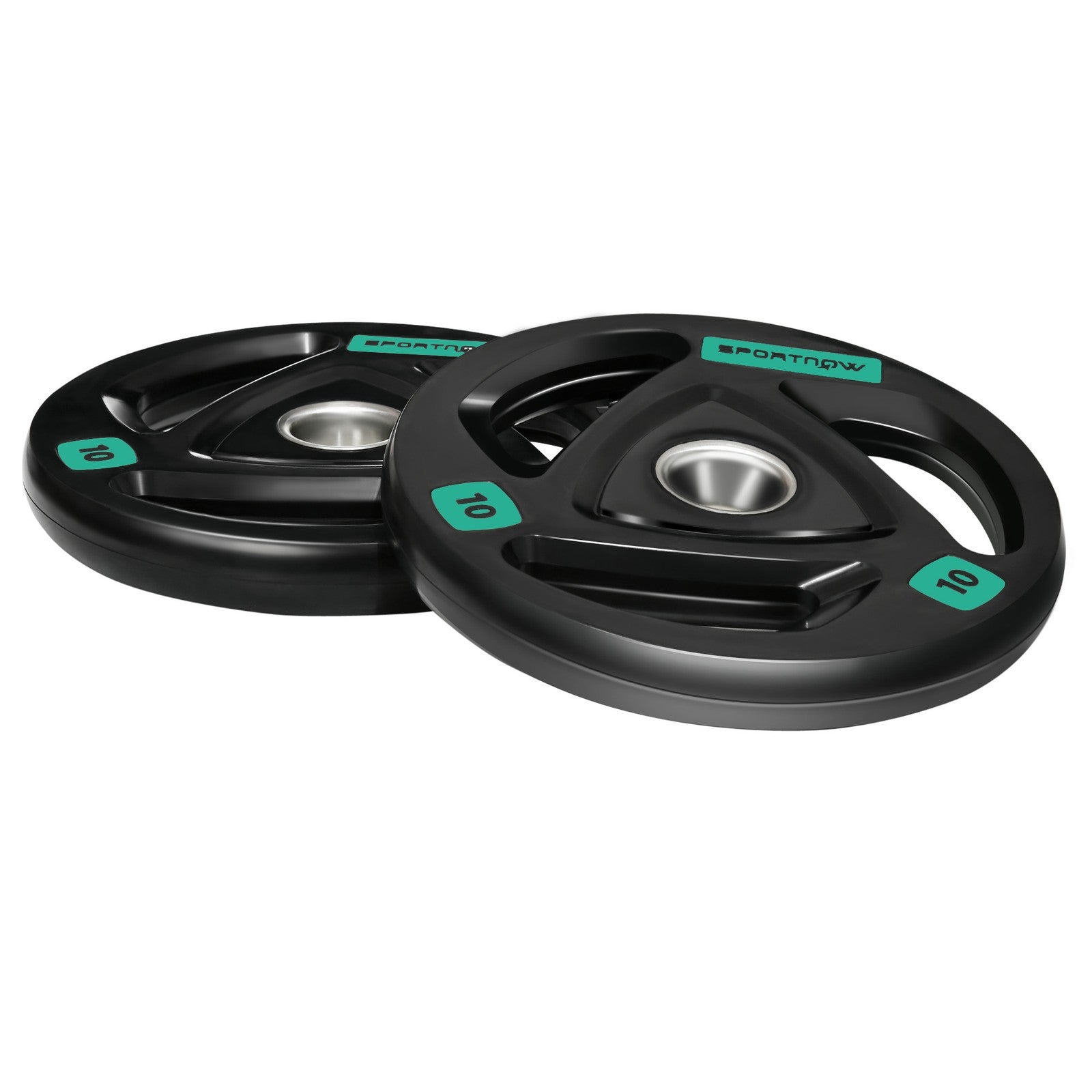 2 x 10KG Olympic Weight Plates – Tri-Grip Design (5cm Hole)