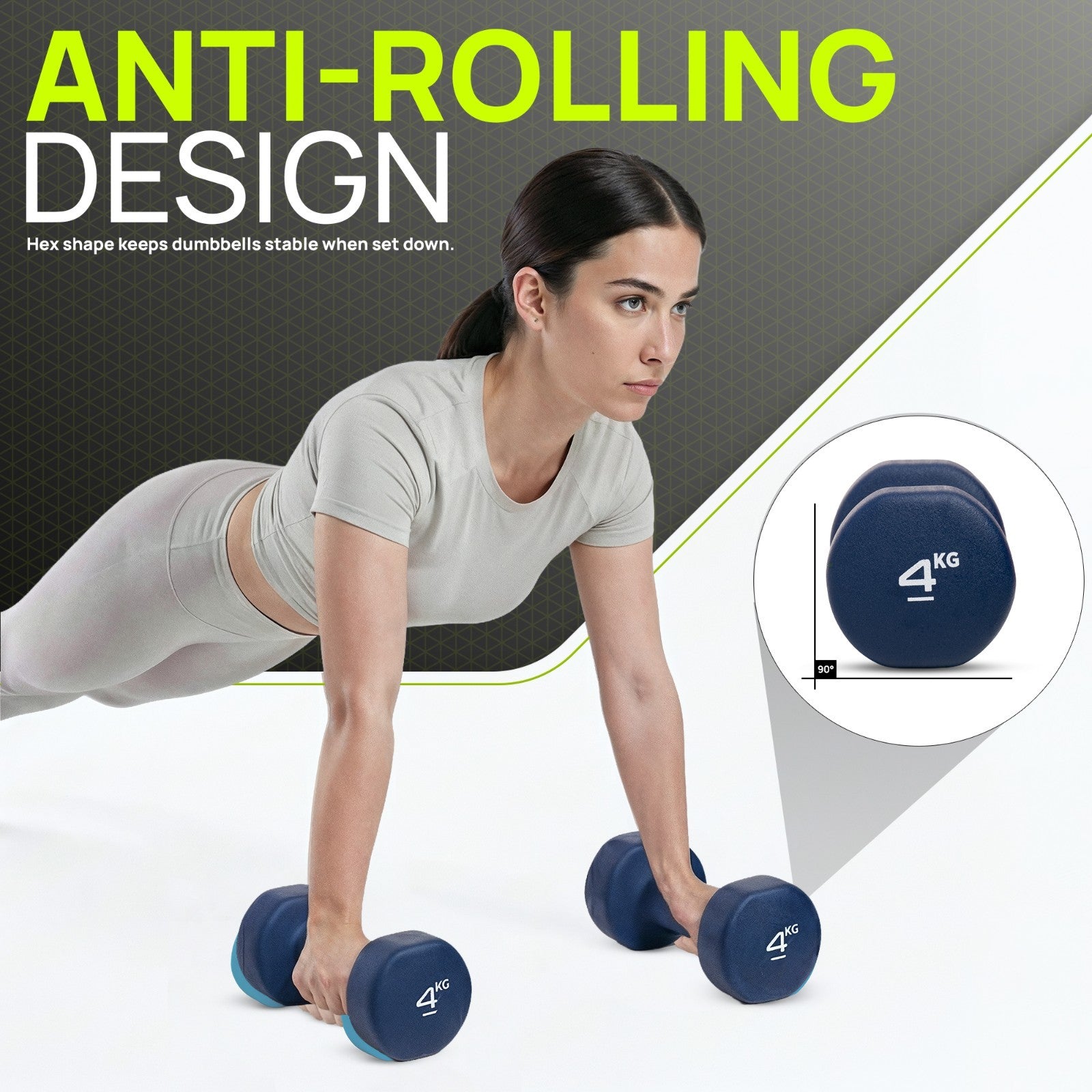 Neoprene Dumbbells (Pair) – Hand Weights for Home & Fitness Training
