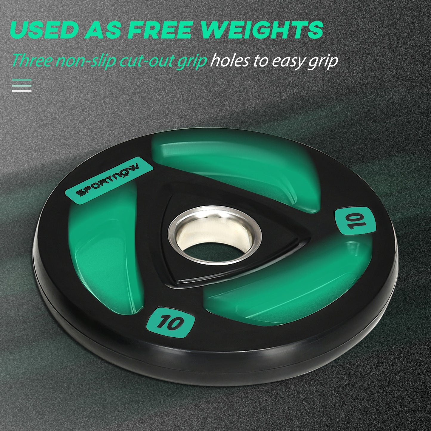 2 x 10KG Olympic Weight Plates – Tri-Grip Design (5cm Hole)