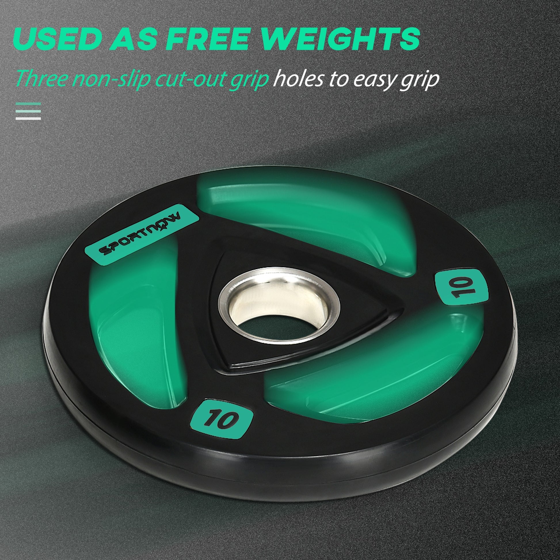 2 x 10KG Olympic Weight Plates – Tri-Grip Design (5cm Hole)