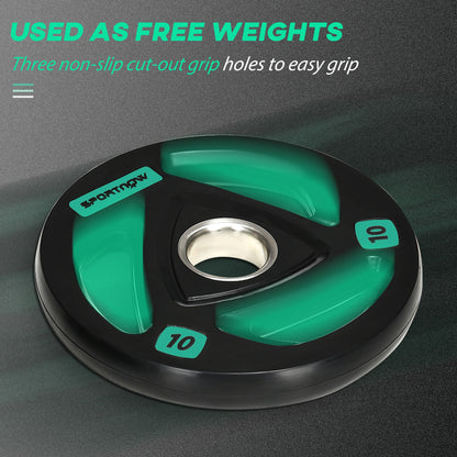 2 x 10KG Olympic Weight Plates – Tri-Grip Design (5cm Hole)