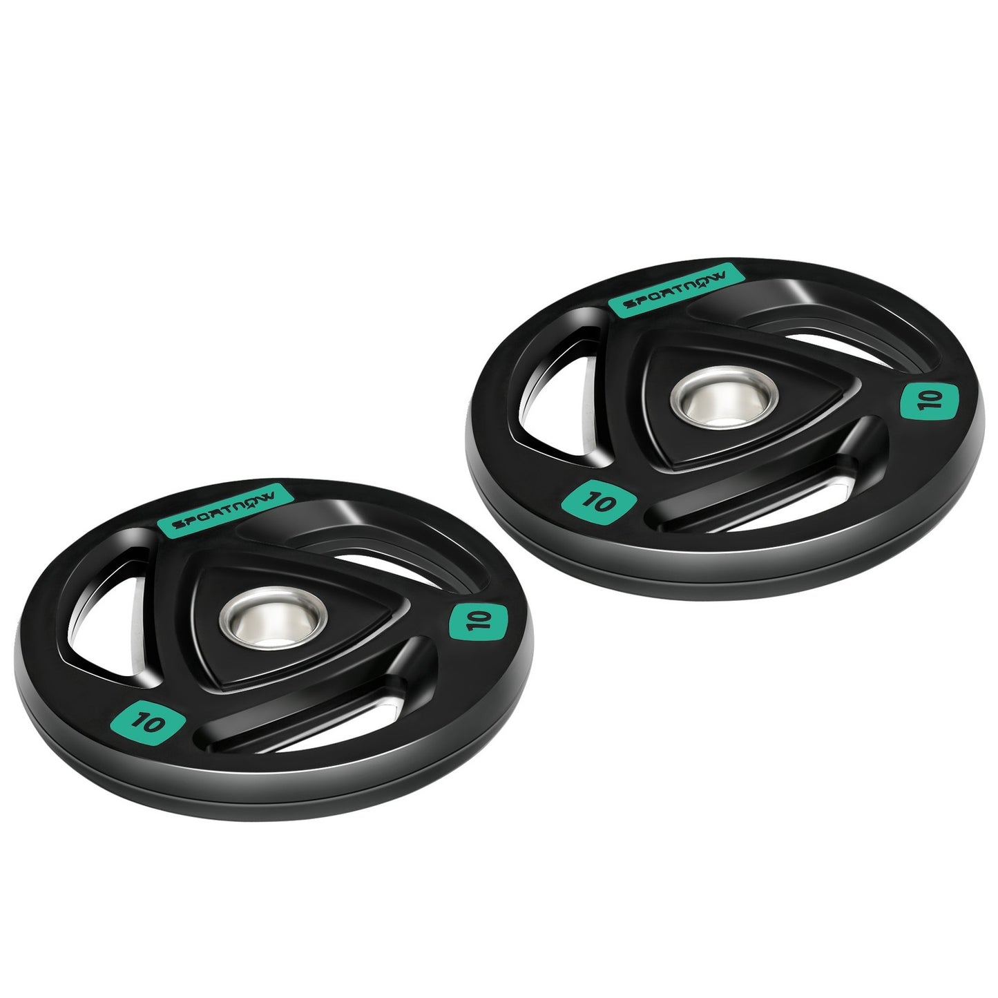2 x 10KG Olympic Weight Plates – Tri-Grip Design (5cm Hole)