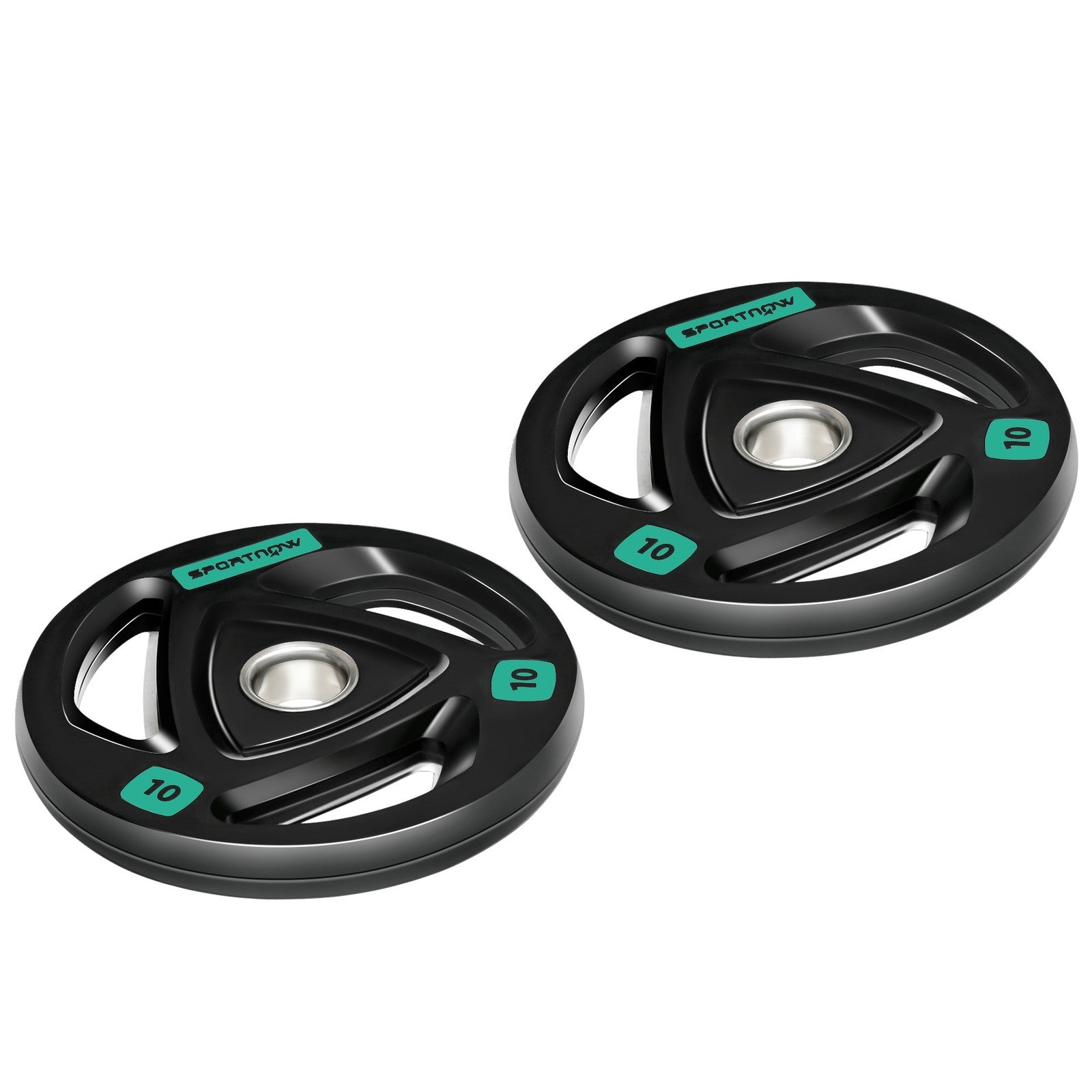 2 x 10KG Olympic Weight Plates – Tri-Grip Design (5cm Hole)