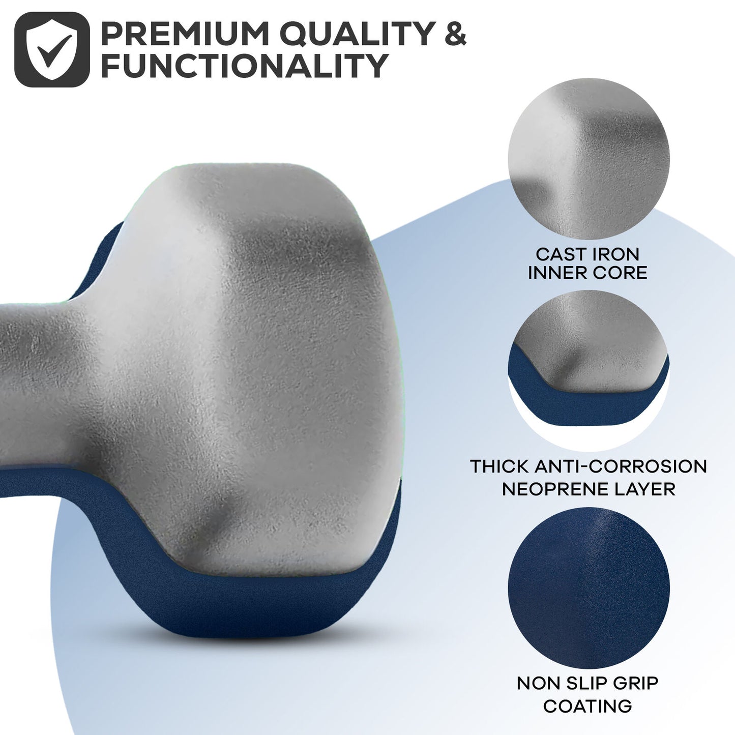 Neoprene Dumbbells (Pair) – Hand Weights for Home & Fitness Training