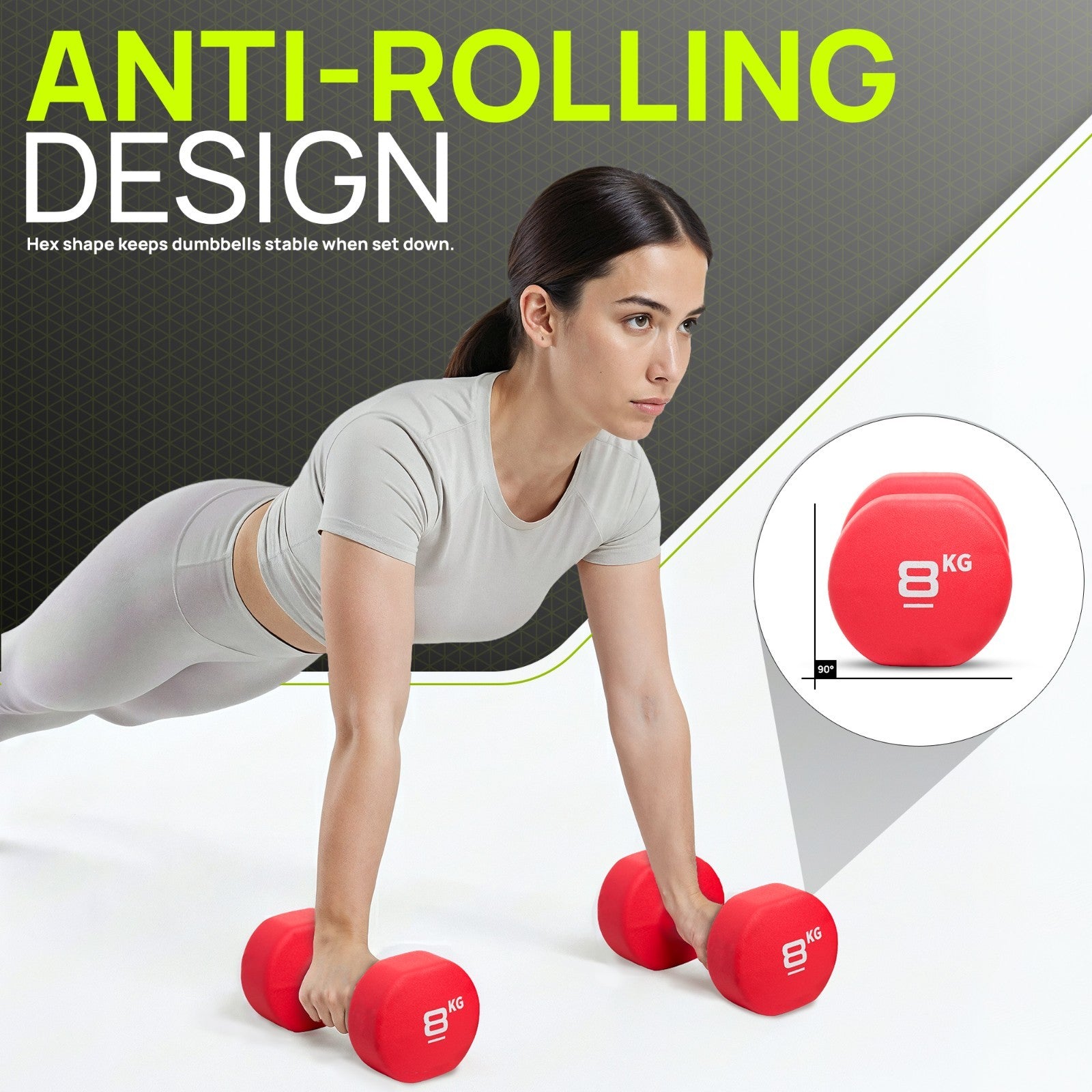 Neoprene Dumbbells (Pair) – Hand Weights for Home & Fitness Training