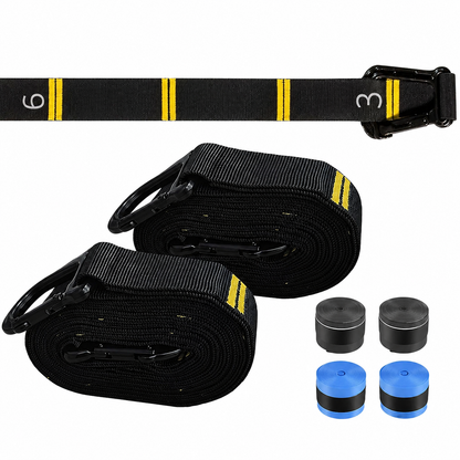 Flow Wooden Gymnastics Rings – Adjustable Straps & Carabiners | Calisthenics & Bodyweight Training