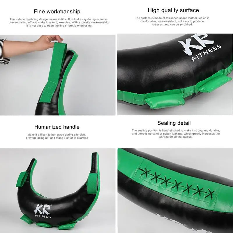 Bulgarian Power Bag – PU Boxing & MMA Training Sandbag for Strength & Conditioning (5–20KG)