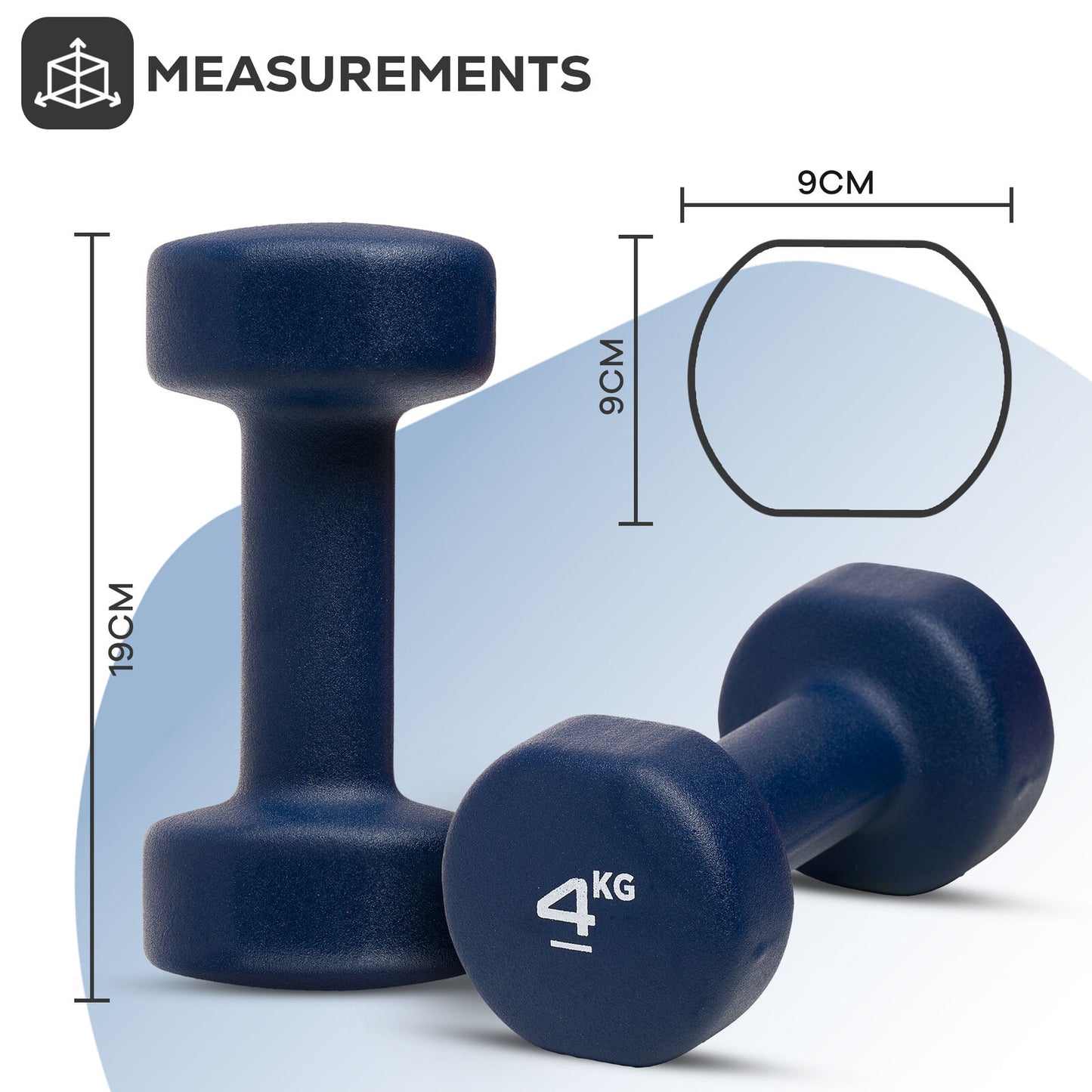 Neoprene Dumbbells (Pair) – Hand Weights for Home & Fitness Training
