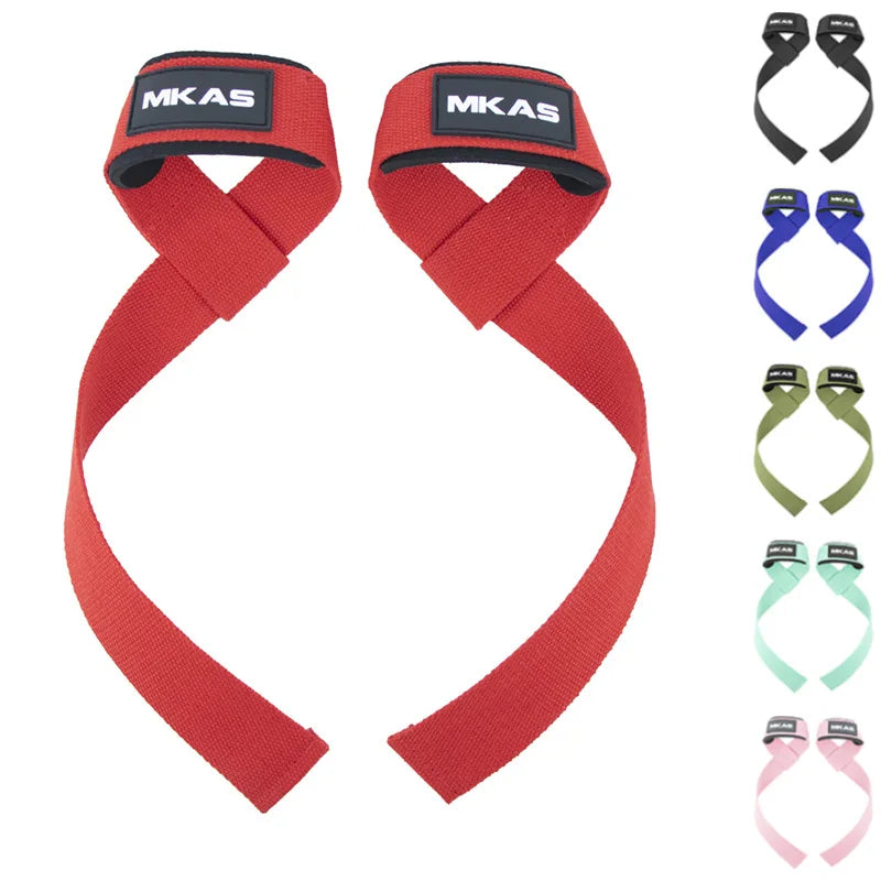 1Pair Non-Slip Strap Gym Dumbbell Workout Weights Lifting Straps Crossfit Fitness Equipment Wrist Wrap Lift Exercise Training