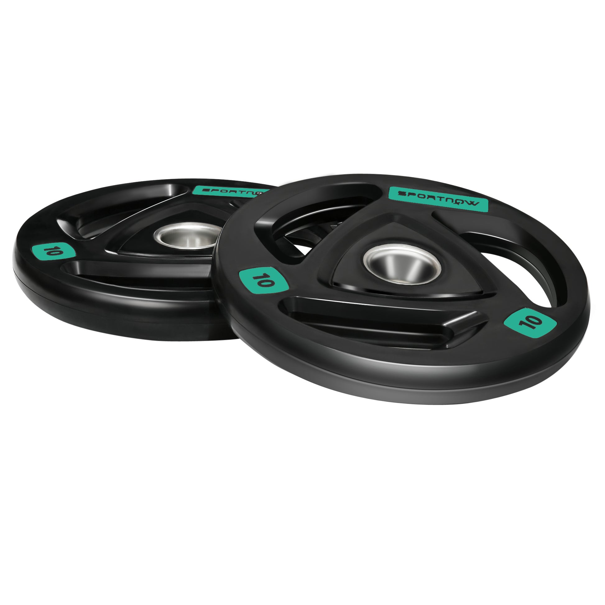 2 x 10KG Olympic Weight Plates – Tri-Grip Design (5cm Hole)
