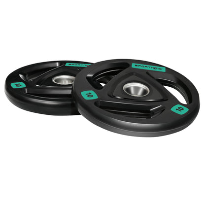 2 x 10KG Olympic Weight Plates – Tri-Grip Design (5cm Hole)