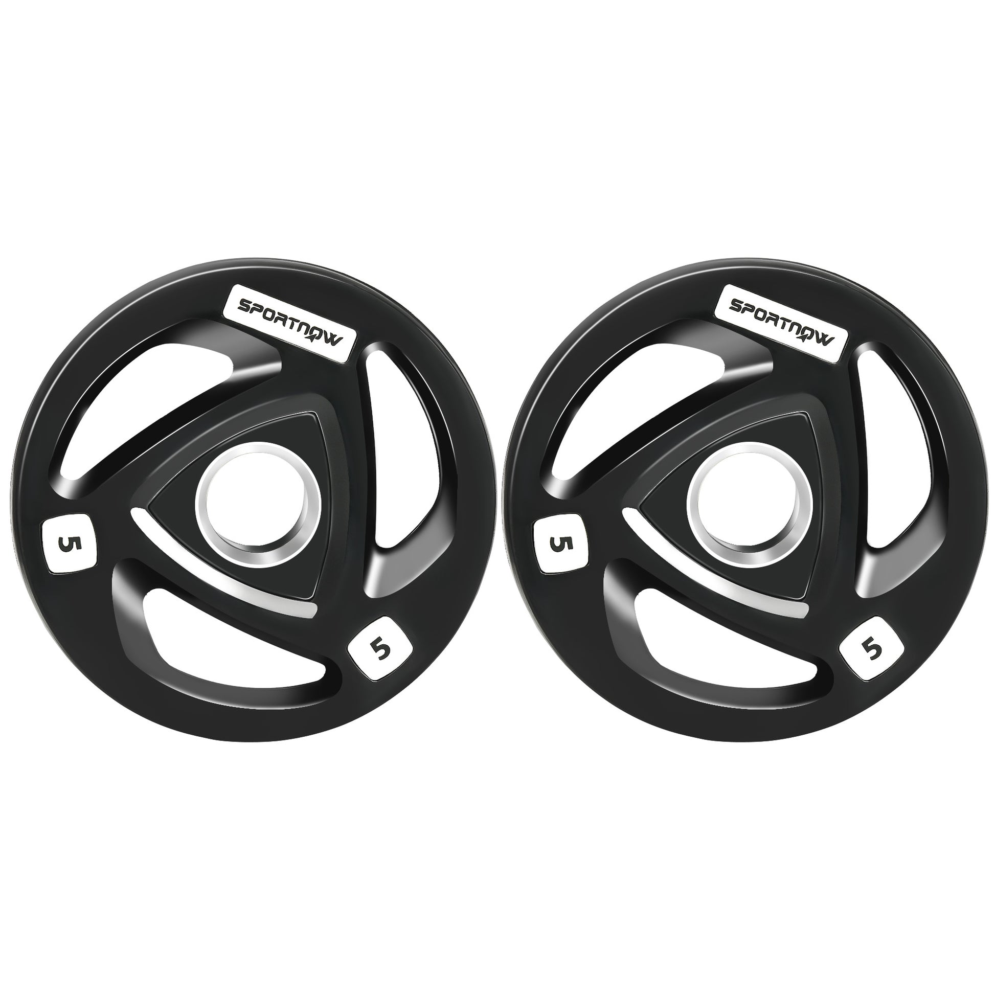 2 x 10KG Olympic Weight Plates – Tri-Grip Design (5cm Hole)