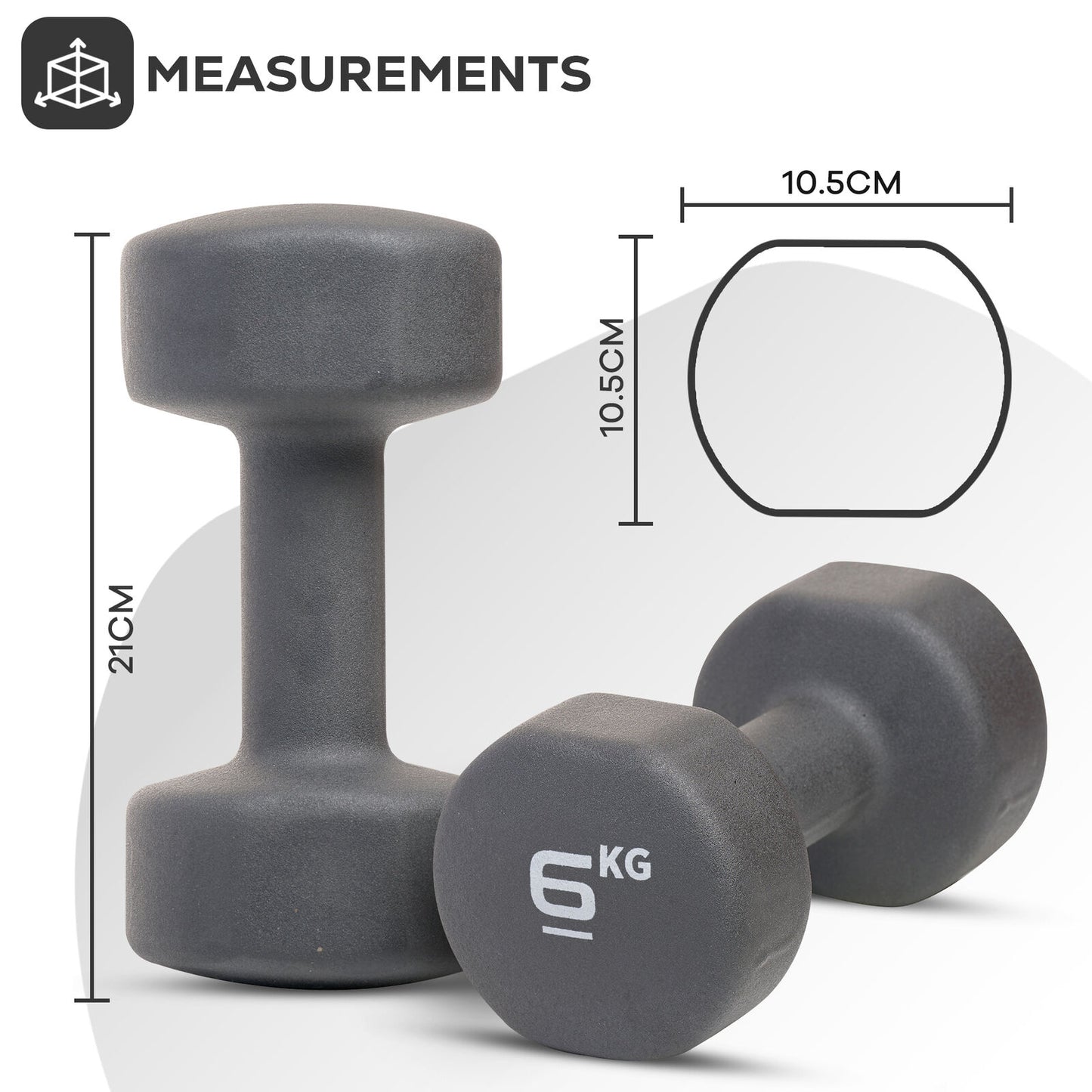 Neoprene Dumbbells (Pair) – Hand Weights for Home & Fitness Training