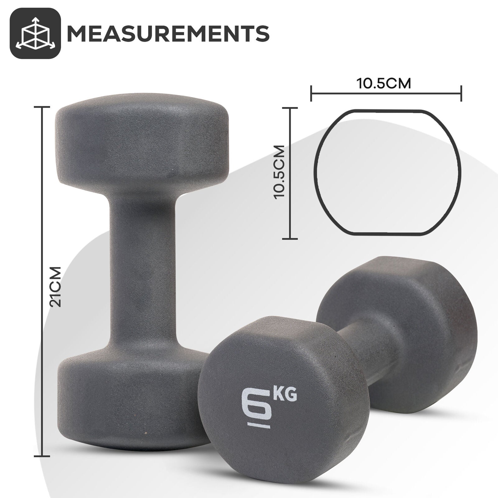 Neoprene Dumbbells (Pair) – Hand Weights for Home & Fitness Training