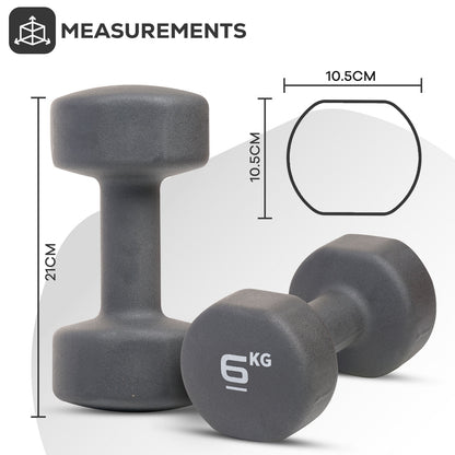 Neoprene Dumbbells (Pair) – Hand Weights for Home & Fitness Training