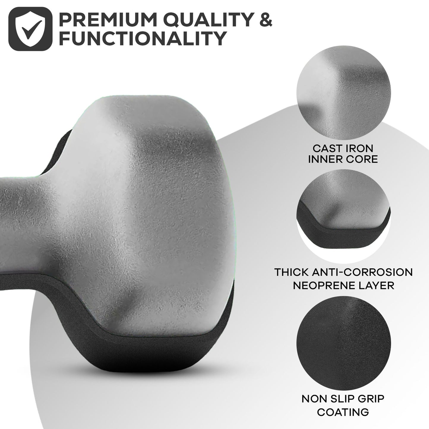 Neoprene Dumbbells (Pair) – Hand Weights for Home & Fitness Training