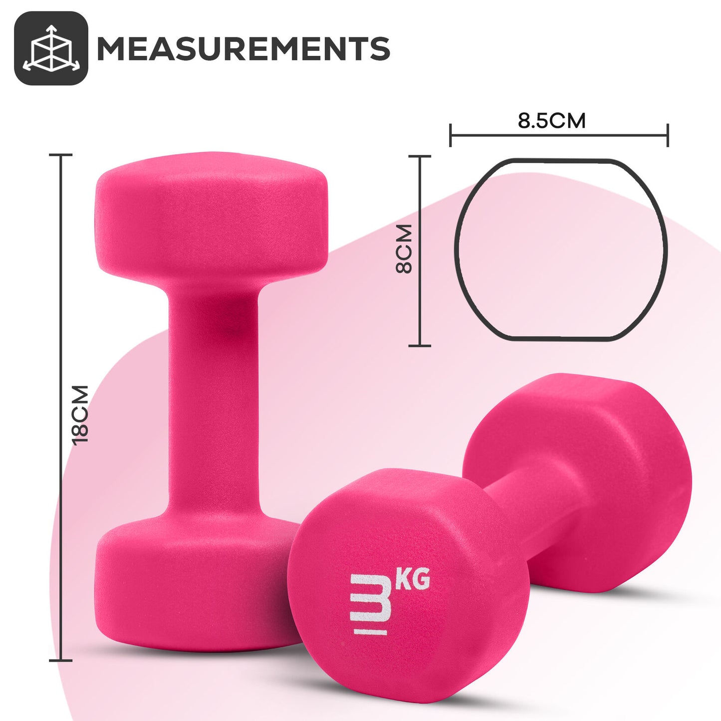 Neoprene Dumbbells (Pair) – Hand Weights for Home & Fitness Training