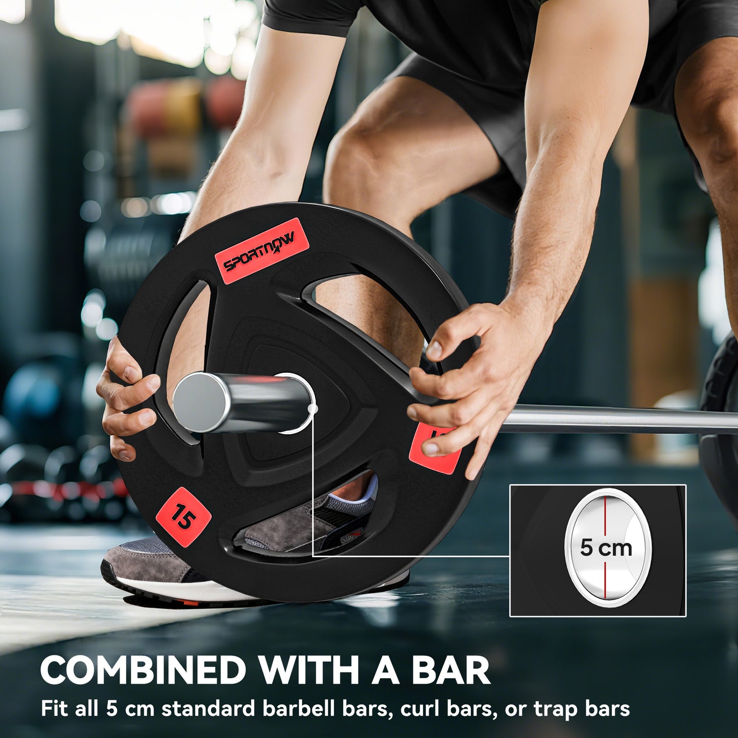 2 x 10KG Olympic Weight Plates – Tri-Grip Design (5cm Hole)